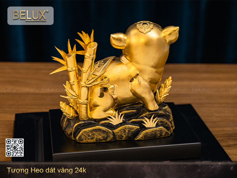 Tượng Heo Dát Vàng 24K
